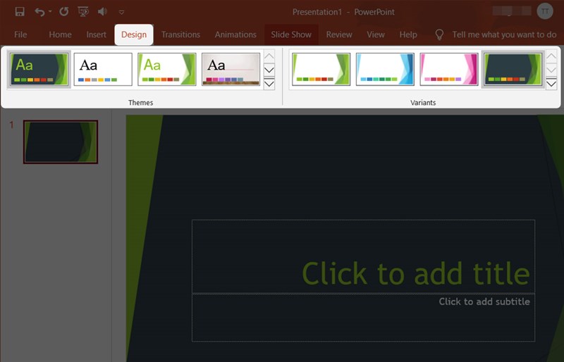 Theme slide PowerPoint