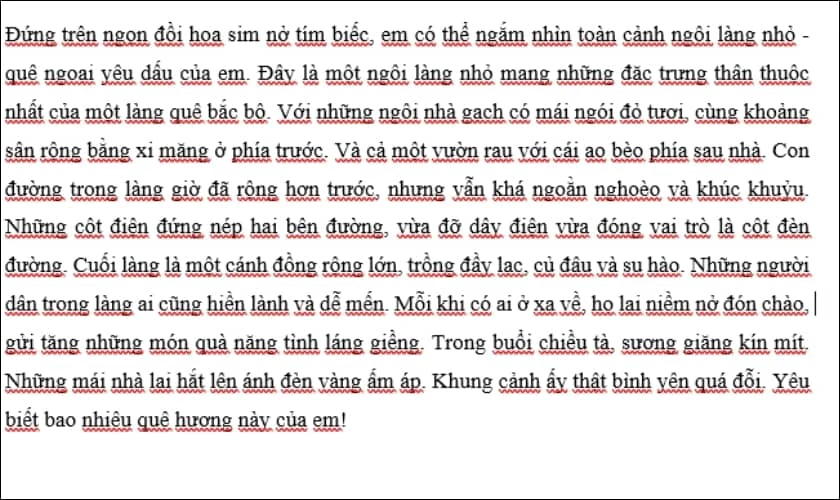 Các lỗi chỉnh tả trong Word được biểu hiện bằng dấu gạch chân đỏ