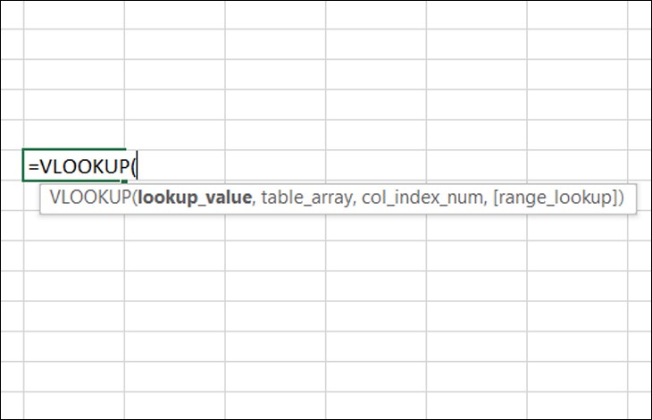 Hàm VLOOKUP có công thức khá dài