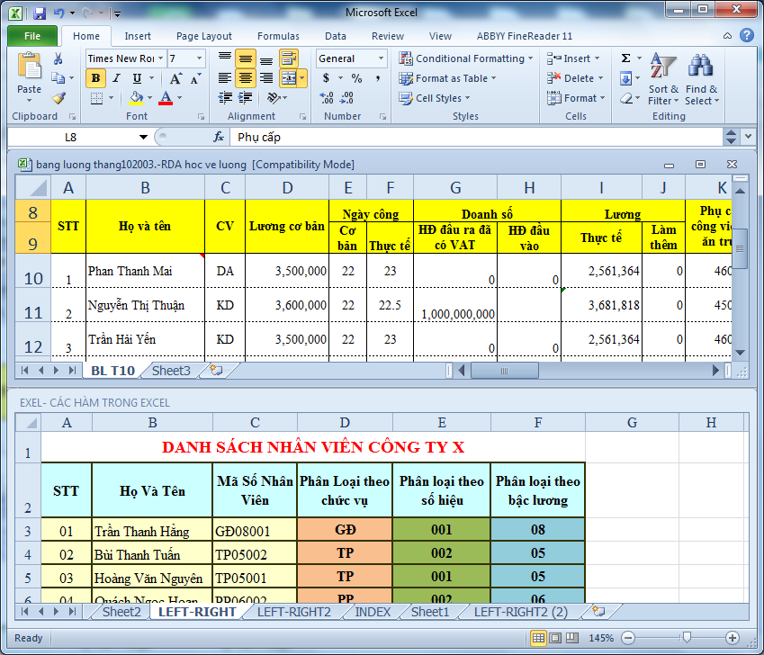 Học Thiết Kế Web Tại Hà Nội: THỦ THUẬT MỞ CÙNG LÚC NHIỀU BẢNG TÍNH EXCEL KHÁC NHAU