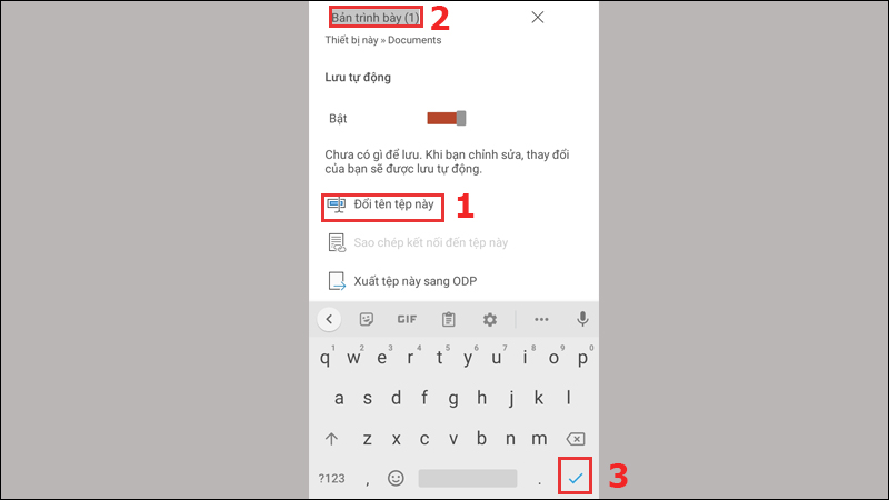 Tiến hành đổi tên tệp và lưu vào thiết bị của bạn